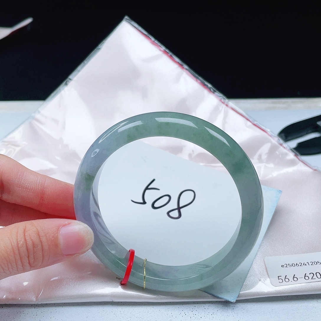 翡翠未镶嵌手镯56+正圈