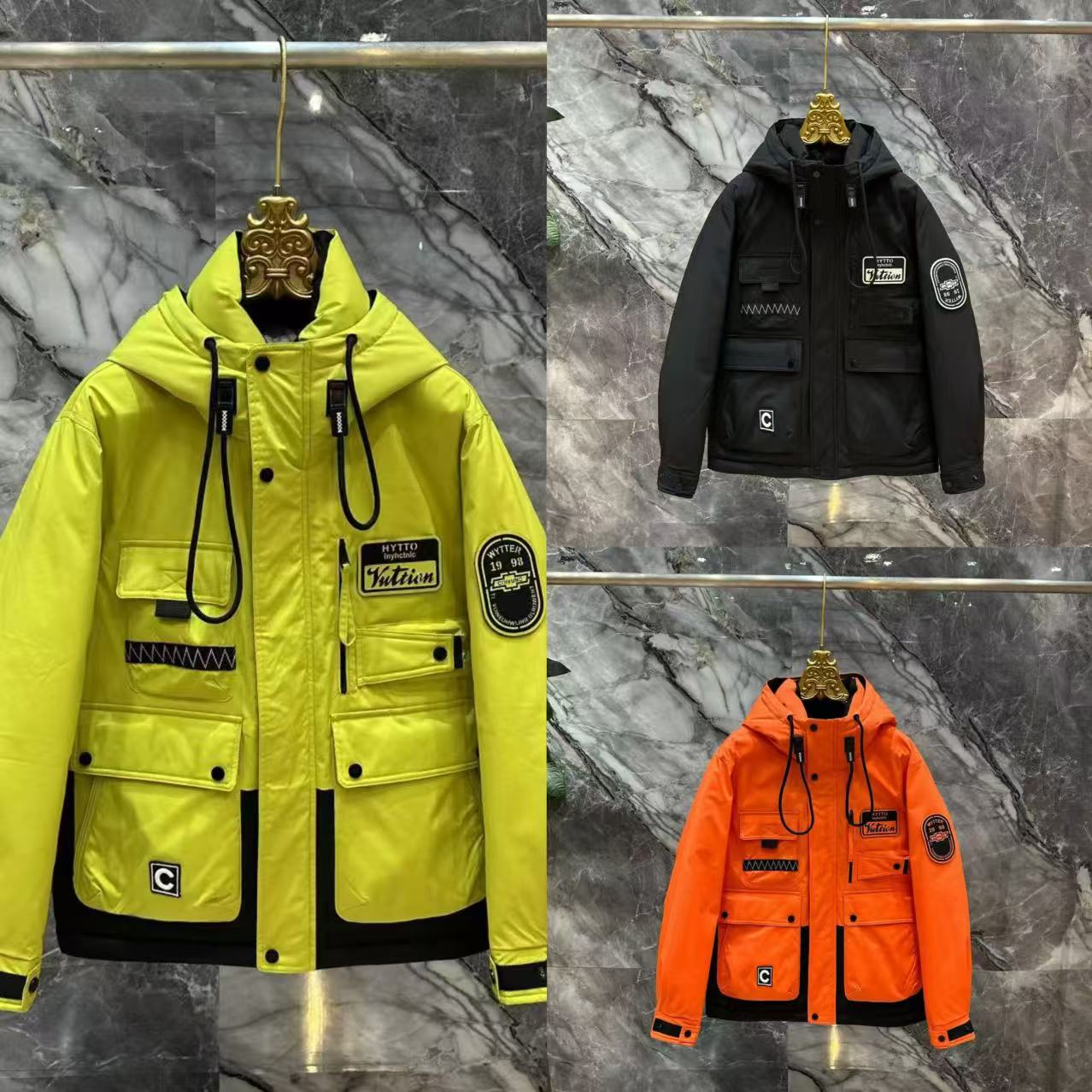 【F】冬季新款重工潮流冲锋衣加厚外套1213