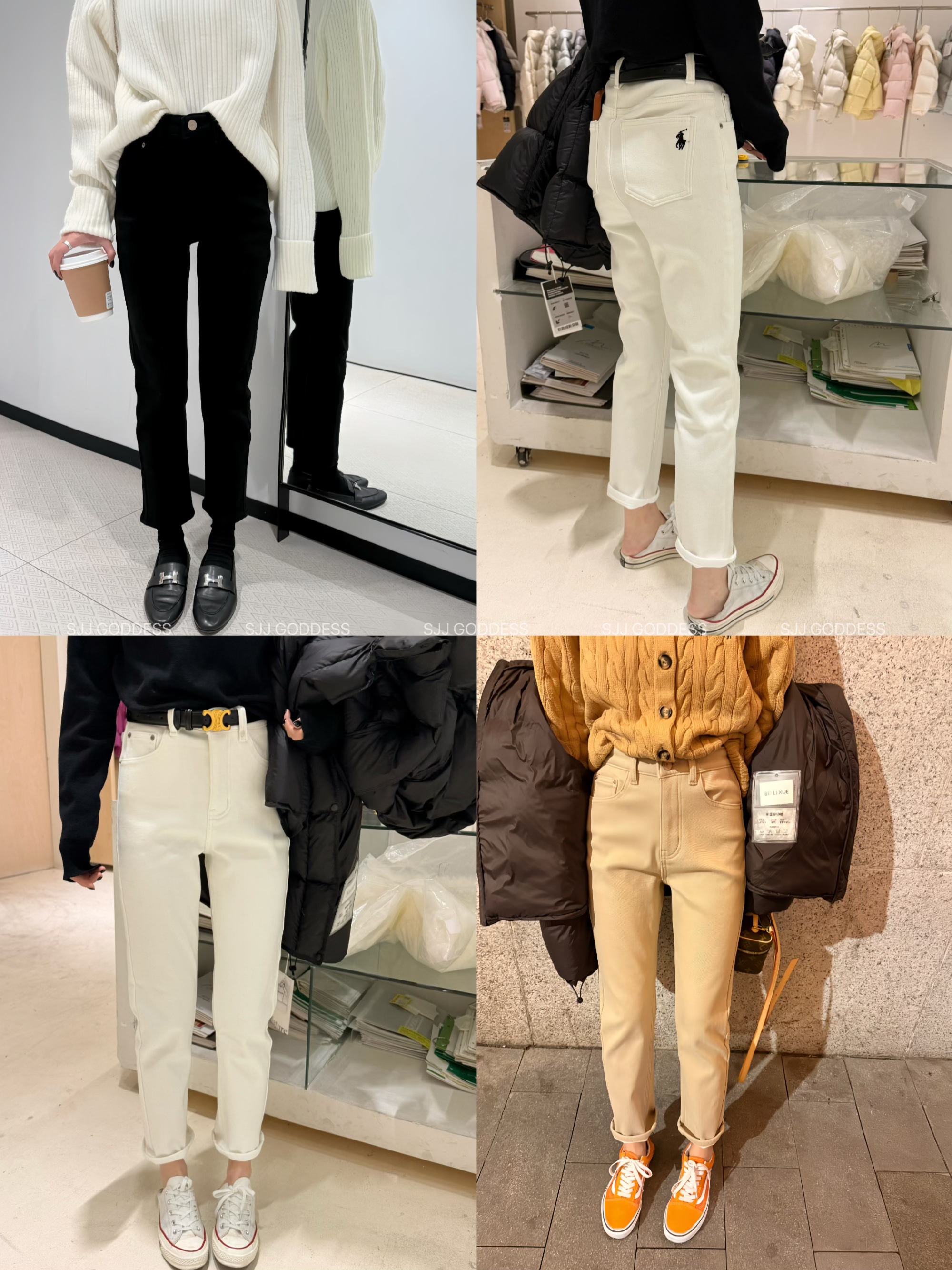 【娇娇私服定制】2025秋冬新款高腰裤子休闲烟管直筒加绒牛仔裤1113