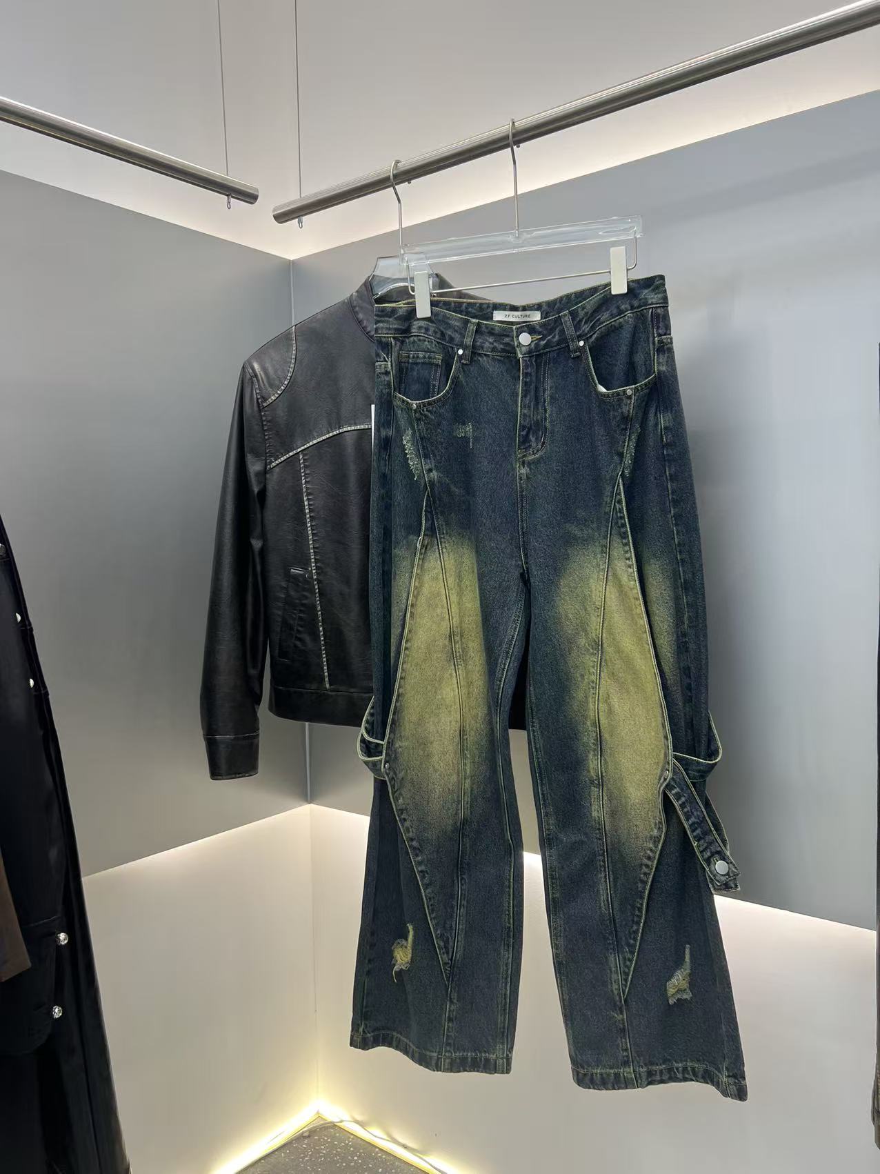 2831  蓝色牛仔裤   男女同款