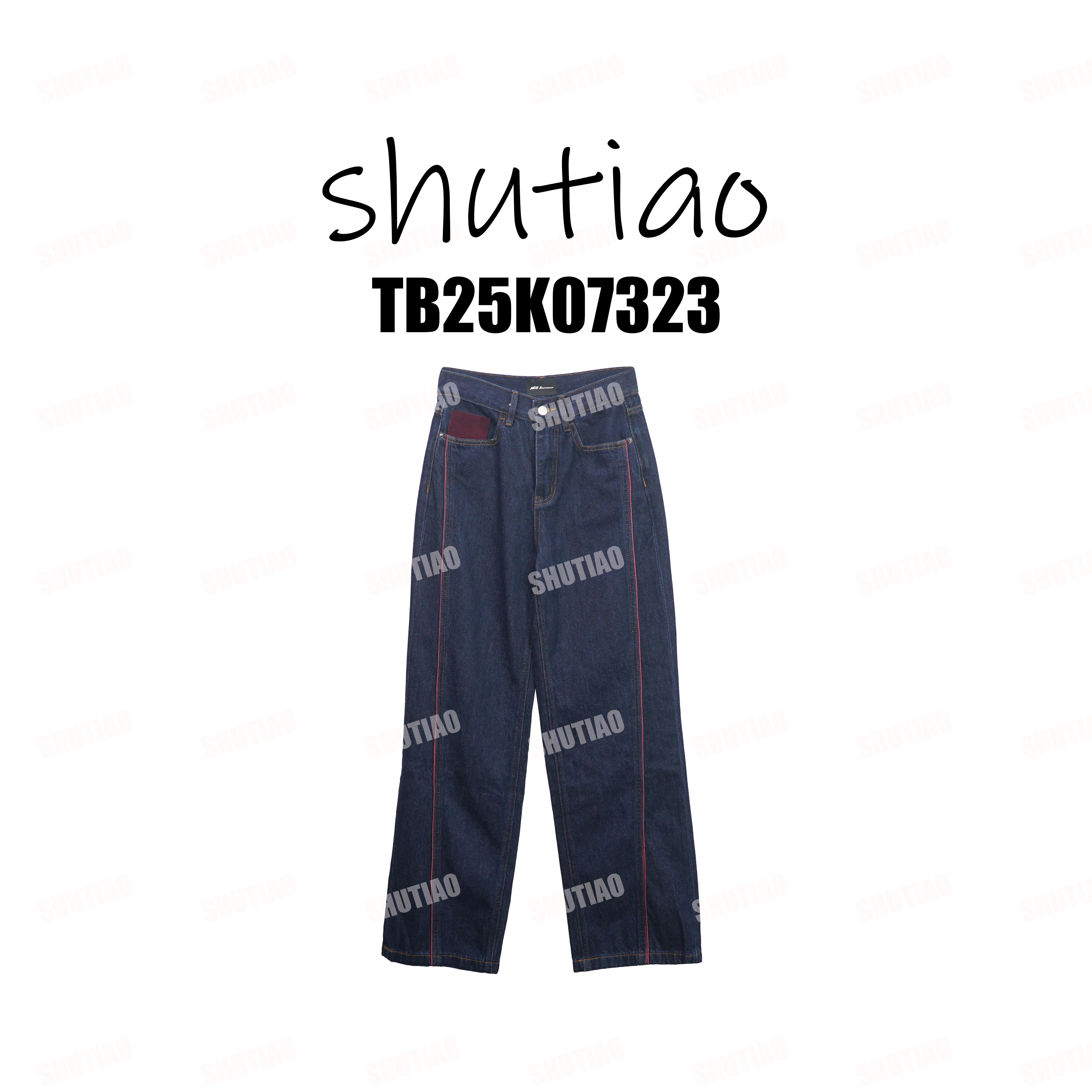 【SHUTIAO】2025冬季：新款小众设计款牛仔裤TB25K07323