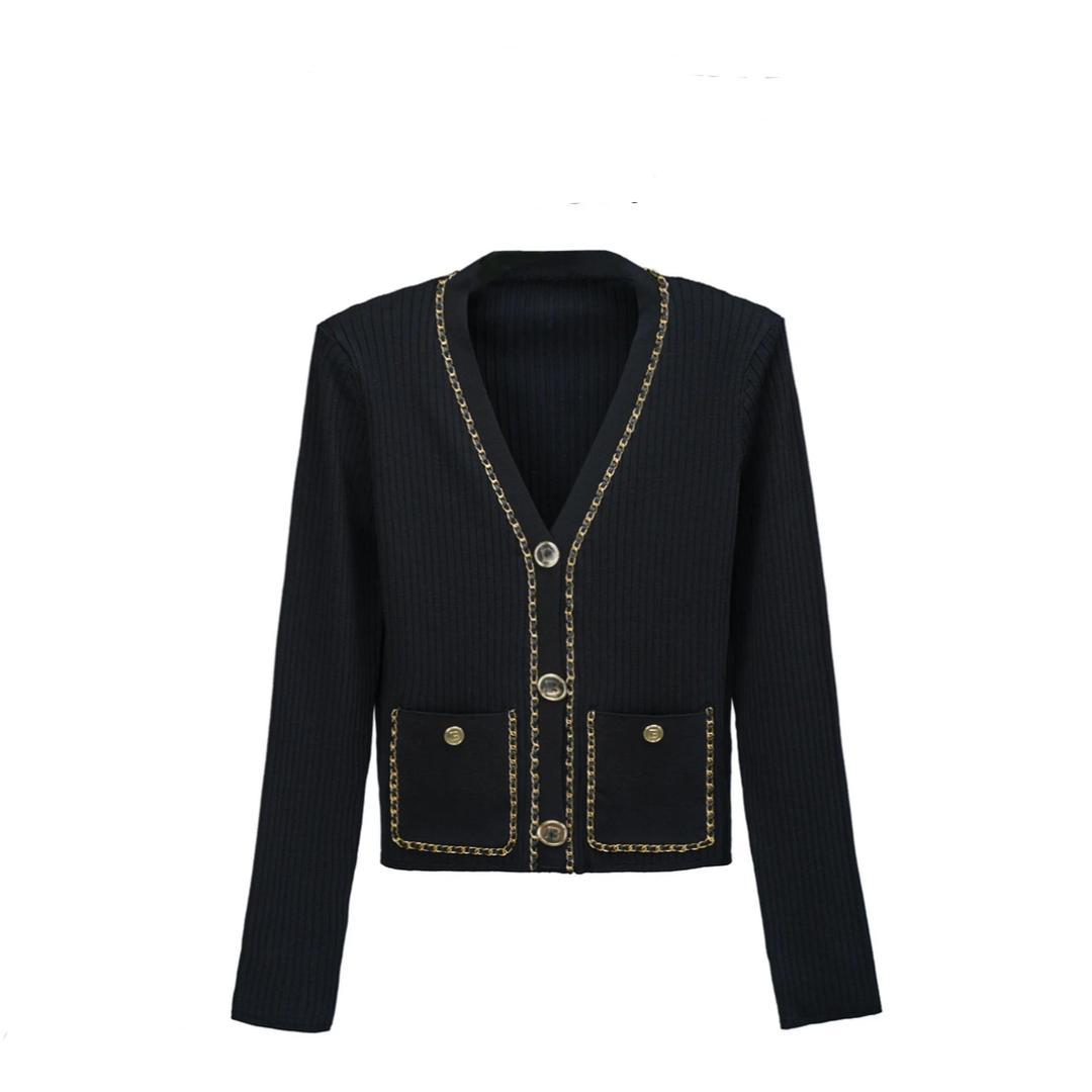 洋气减龄针织开衫女士2025秋冬新款设计感小香风毛上衣外套Z107