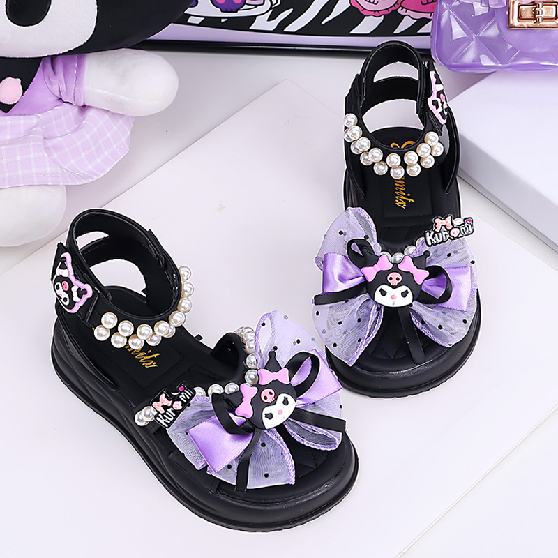 ABC女童凉鞋库洛米2025夏季新款儿童软底公主鞋女孩时尚沙滩凉拖