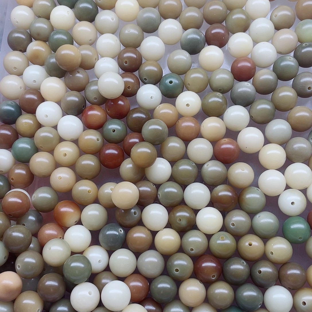 白玉菩提吊坠12精品多宝圆330颗