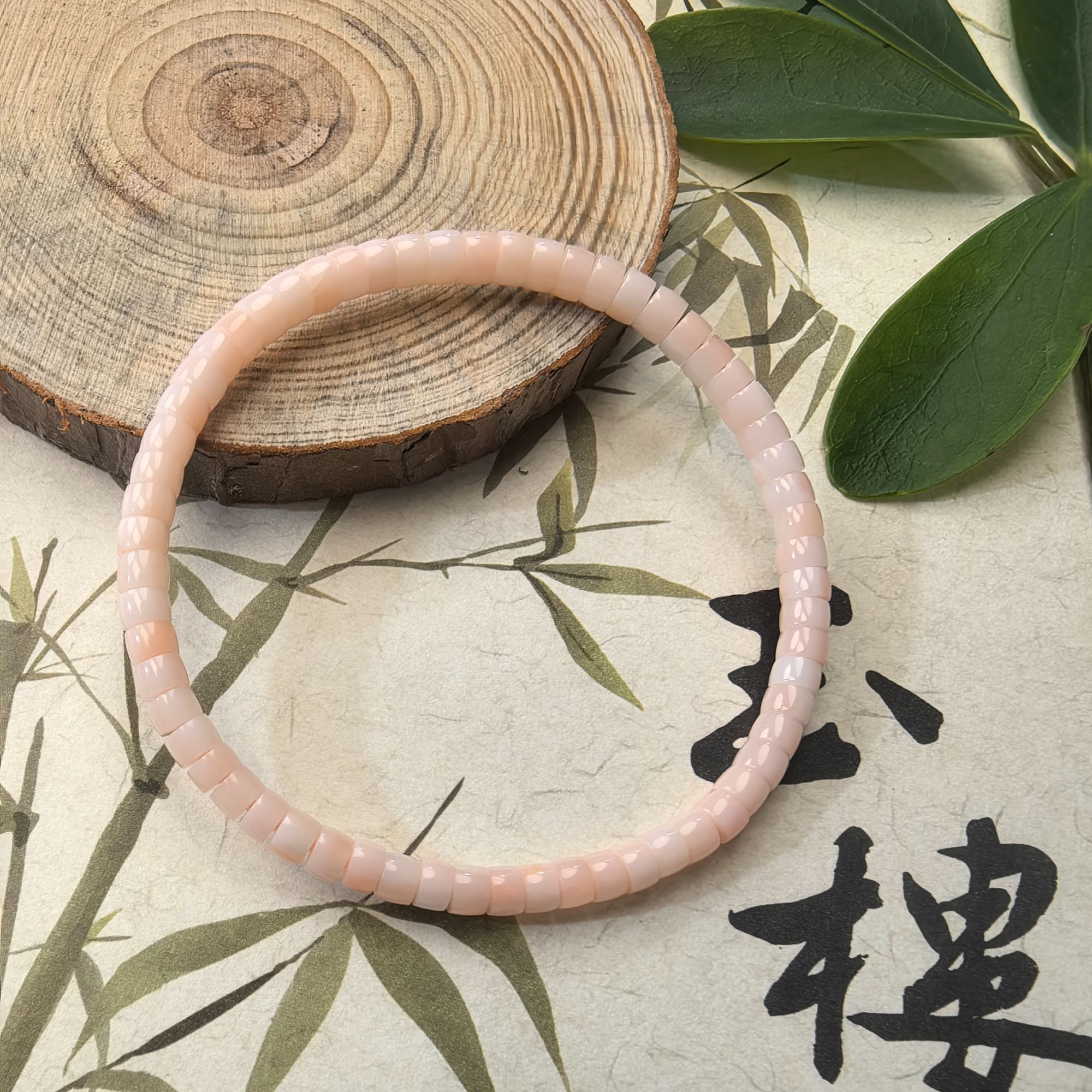 【中展红珊瑚】珊瑚天使之肌 直切手串4mm+ 多样性发一