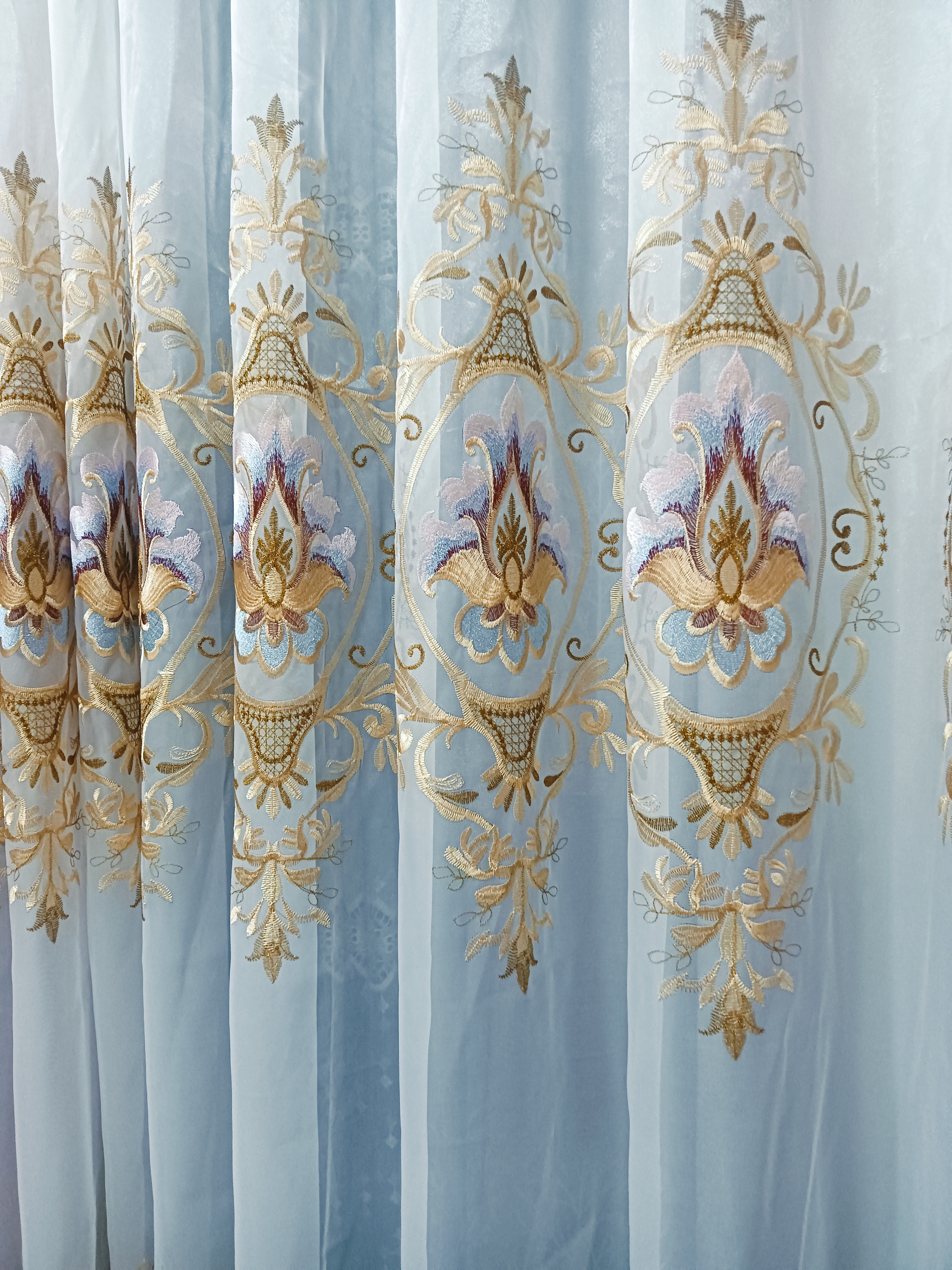 0032成品窗纱7米，高2.7米，挂钩款窗帘卧室