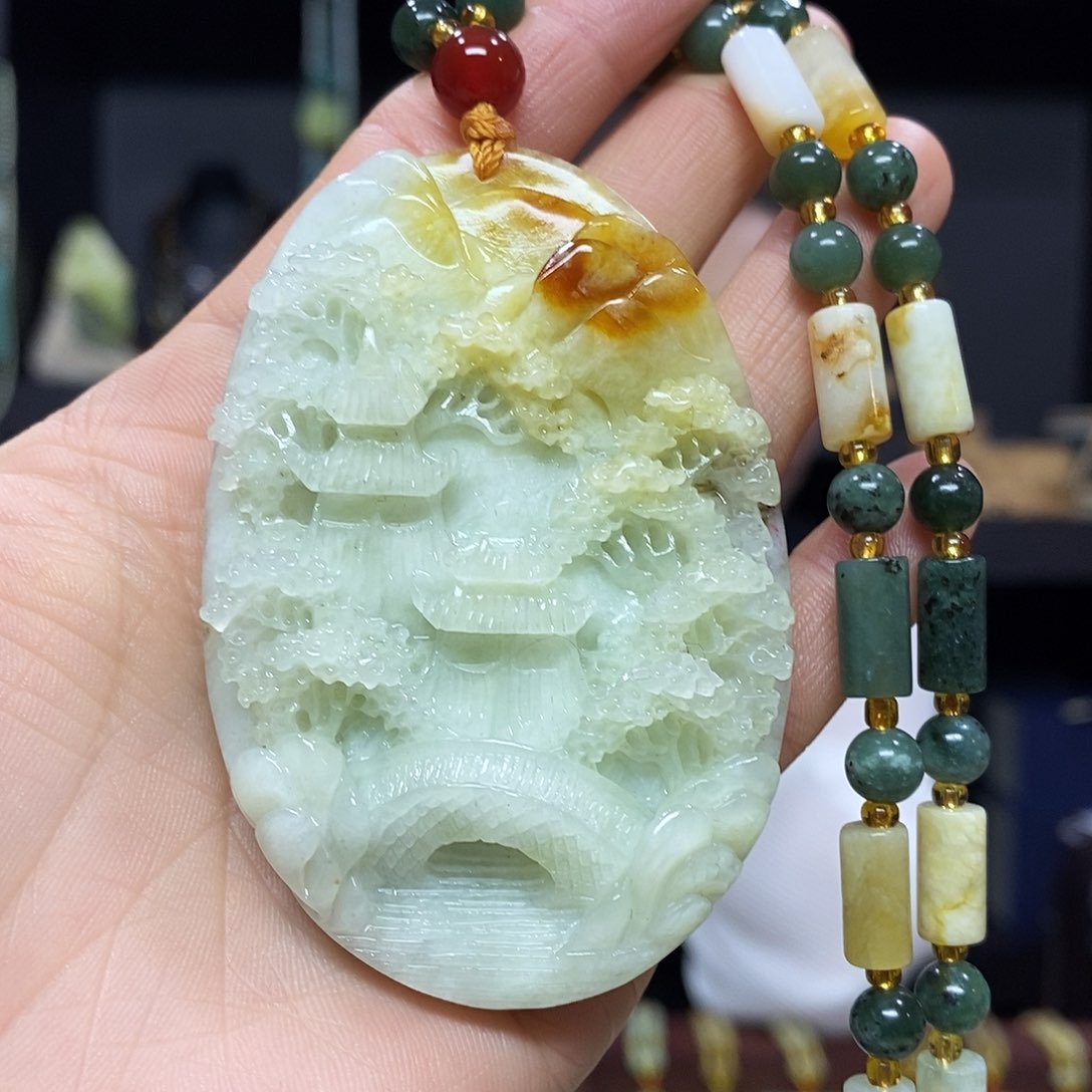 岫玉挂件吊坠未镶嵌