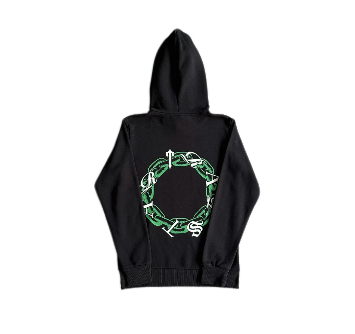 TrapStar-圆形绿锁字母logo加绒卫衣ukdrill美式街头保暖透气
