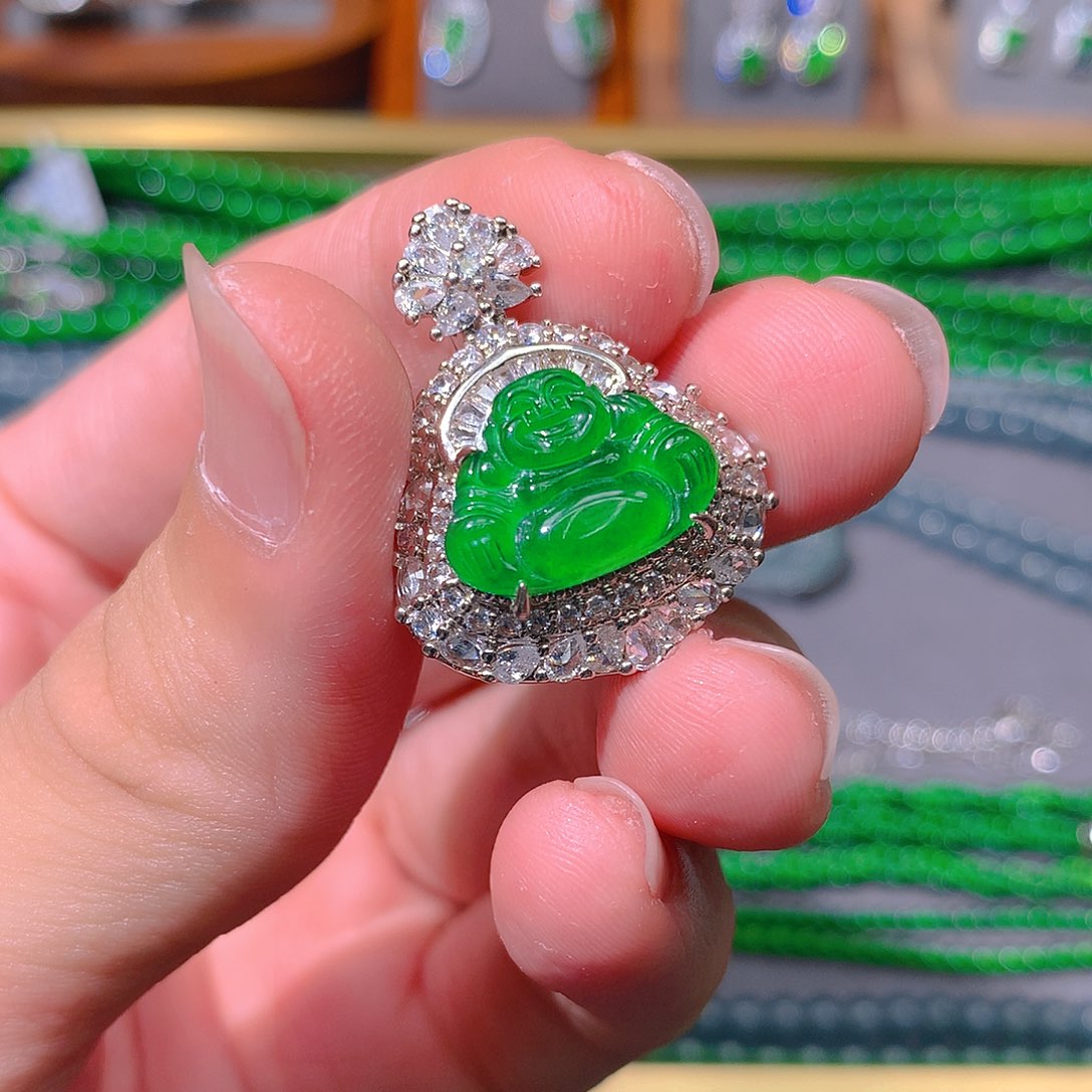 翡翠吊坠(不含链)未镶嵌天然