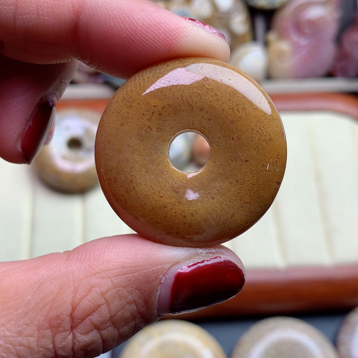 硅化珊瑚（珊瑚玉）颈饰未镶嵌