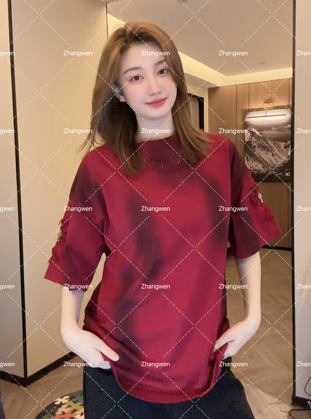 【圣诞限定】26春夏潮牌男女同款百搭圆领T恤水洗时尚短袖上衣
