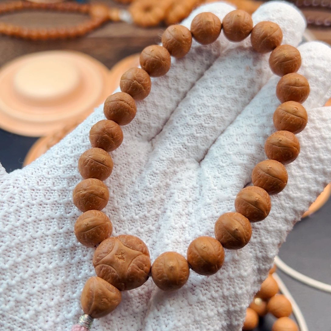 手串凤眼菩提11.5mm红皮高油铁籽