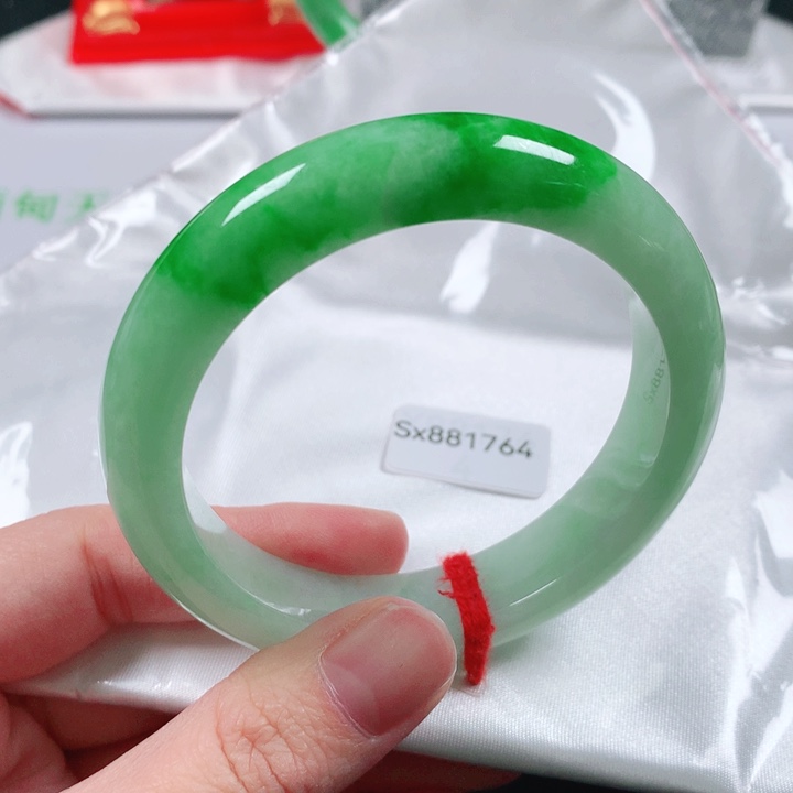 未镶嵌手镯翡翠缅甸天然A货翡翠手镯Sx881764圈口56