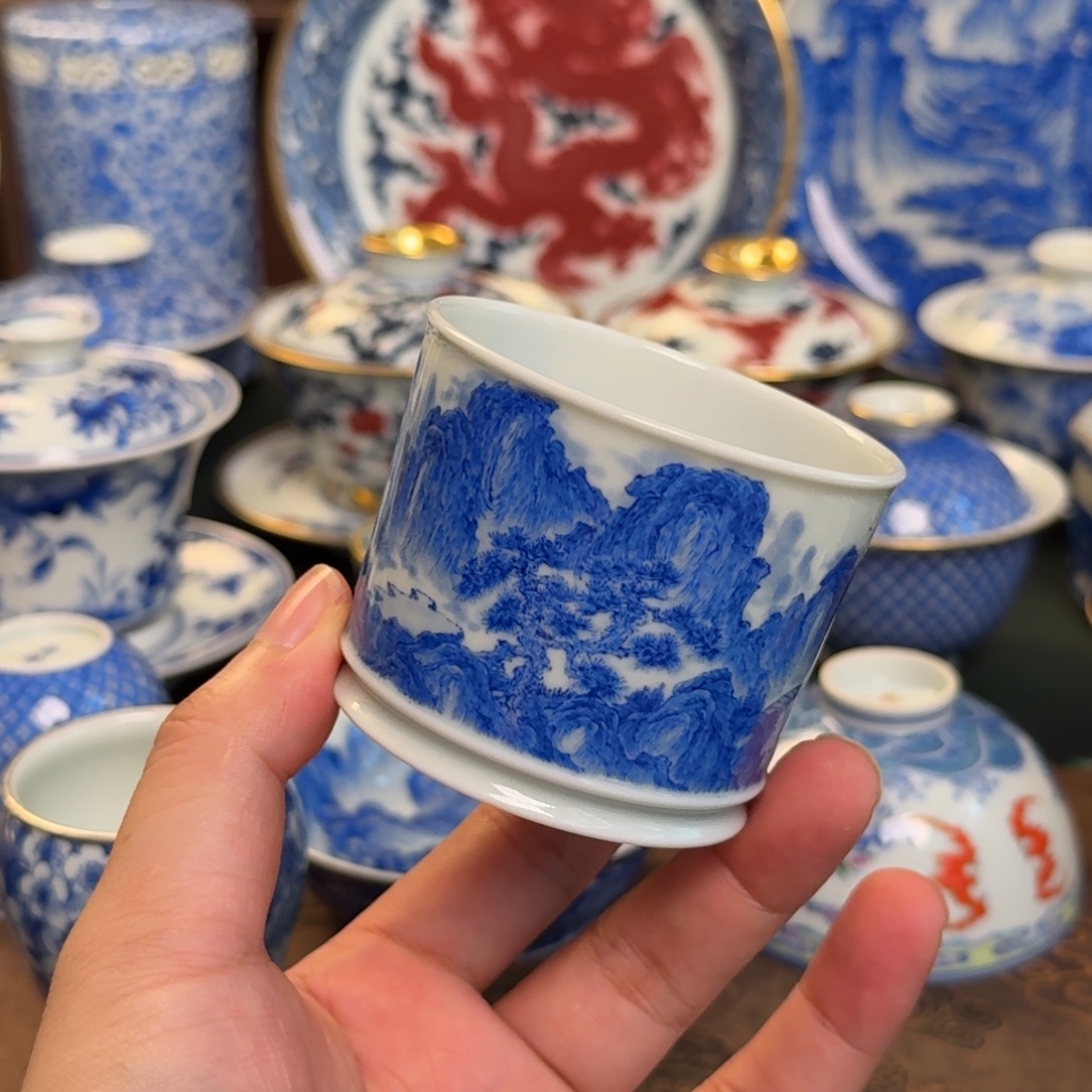 纯手工手绘陶瓷茶具