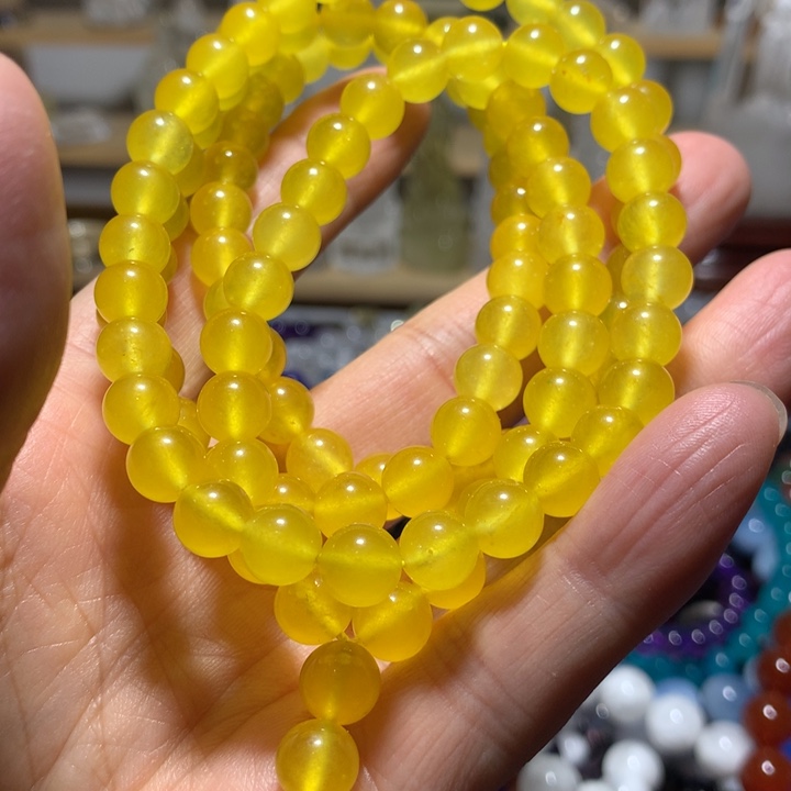 玛瑙/玉髓未镶嵌手链8mm佛珠手链