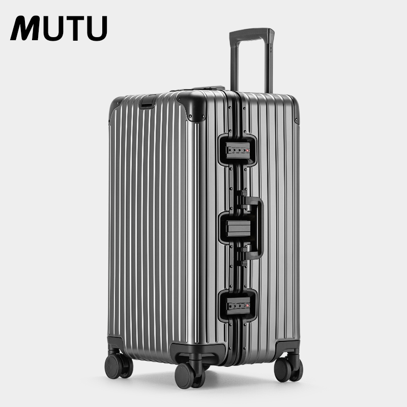 慕途2026新款全铝镁合金大容量行李箱加厚金属托运拉杆箱旅行箱包