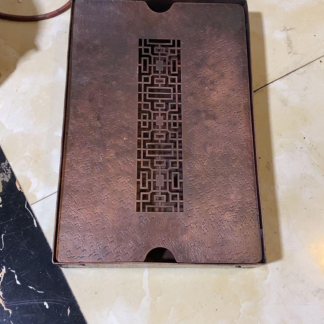 手工锻打工艺方茶盘