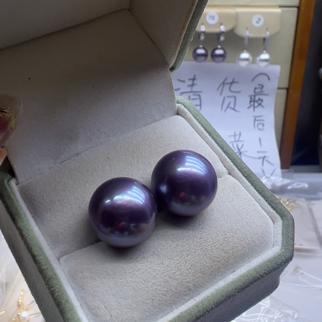 耳饰淡水珍珠银S925镶嵌