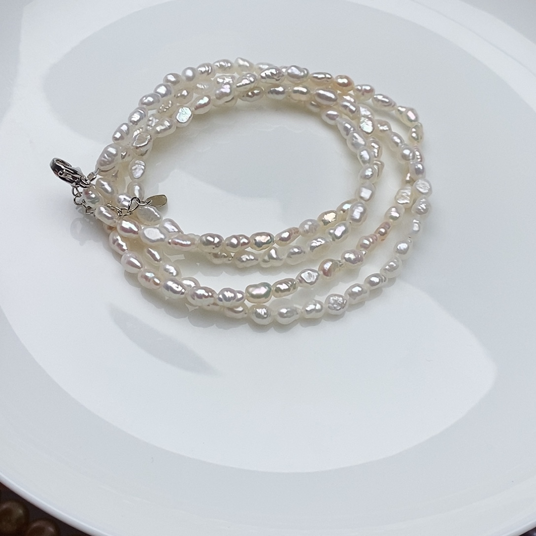 颈饰淡水珍珠银S925镶嵌