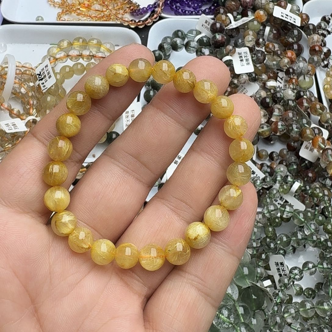 珊***珊发晶手链未镶嵌金发手串