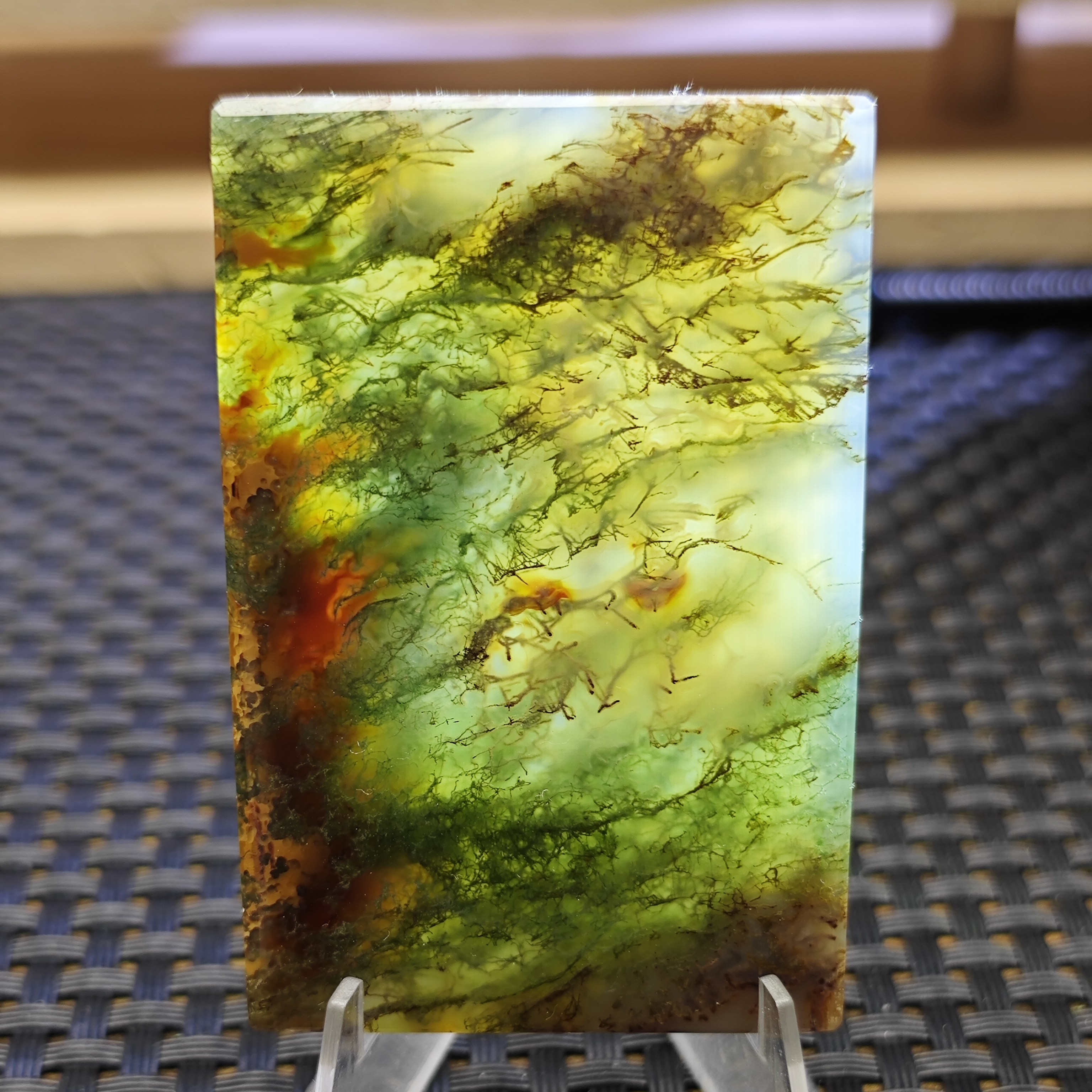 天然玛瑙 4✖️ 6平安无事牌 落日