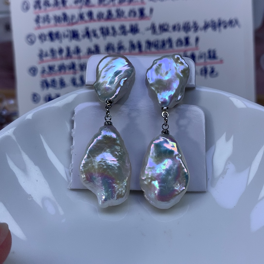 合金耳饰淡水珍珠特价4745