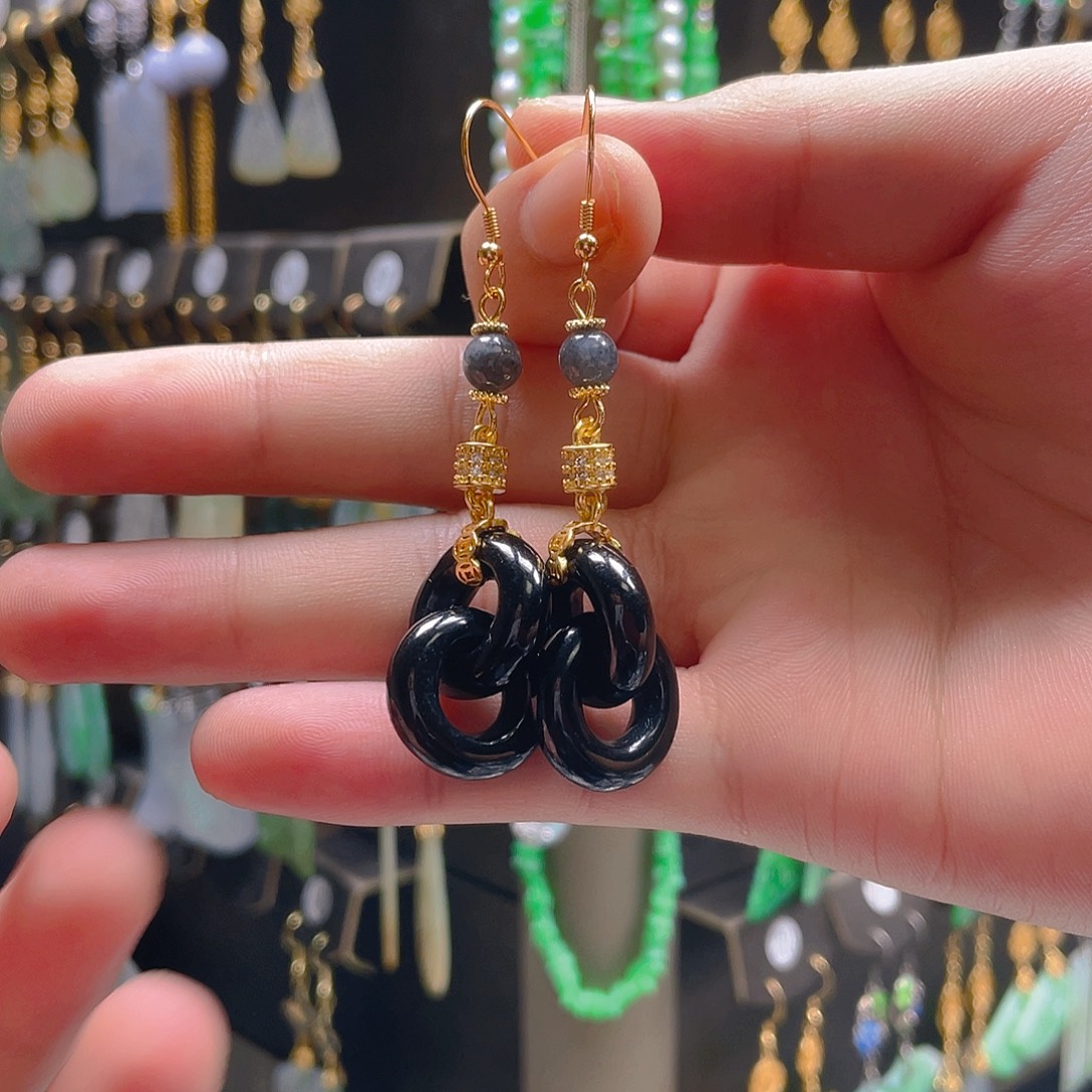 翡翠未镶嵌耳饰翡翠