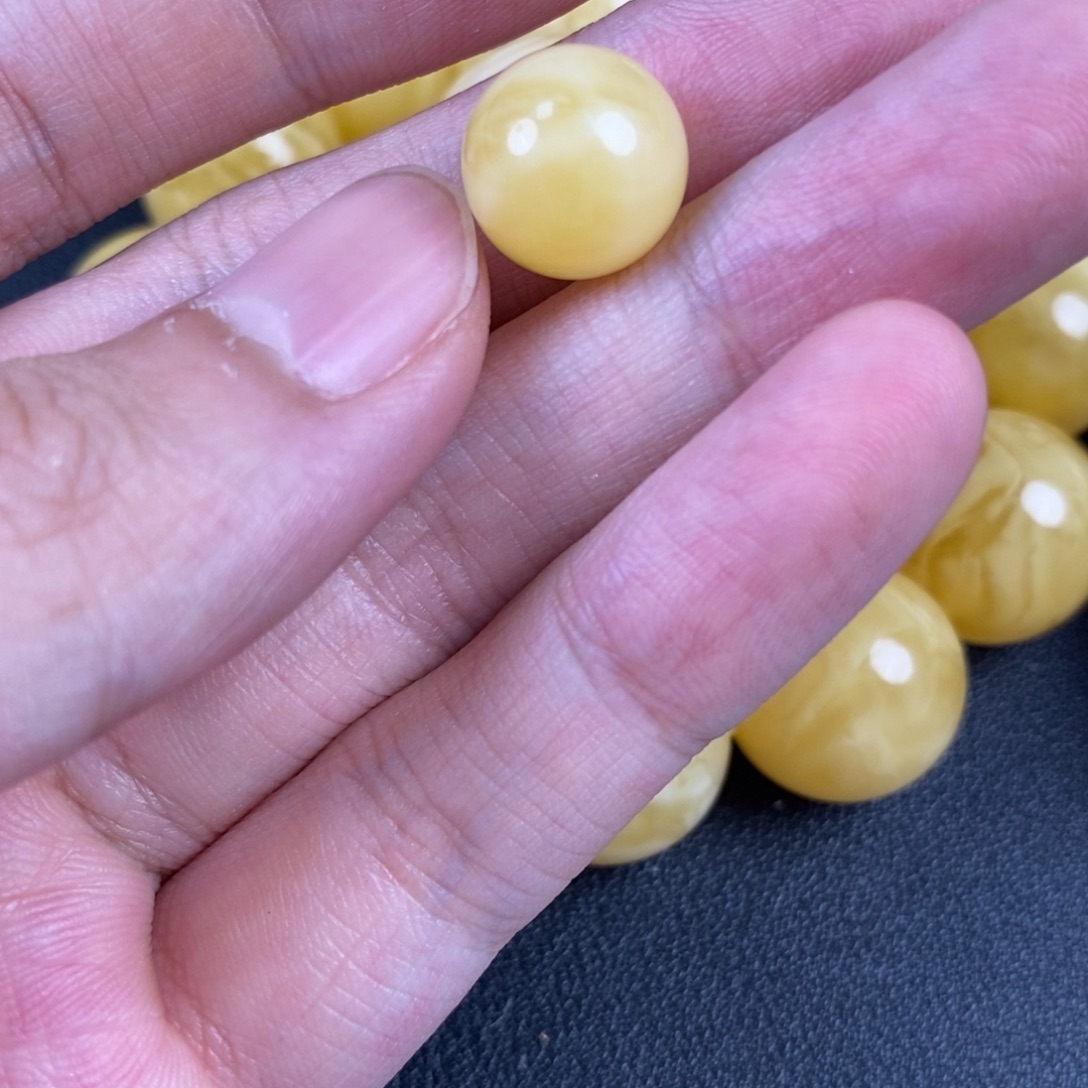 琥珀未镶嵌珠宝奇石奶白9
