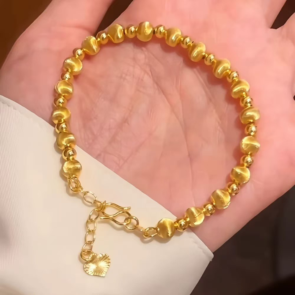 铜合金手链 新中式高光光珠猫眼手链国风轻奢小众高级感首饰女