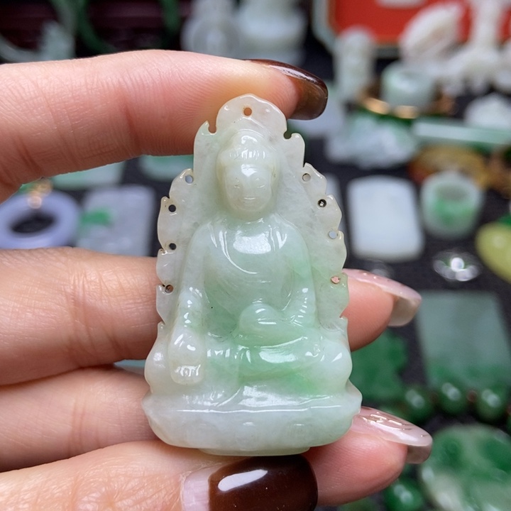 翡翠未镶嵌挂件清