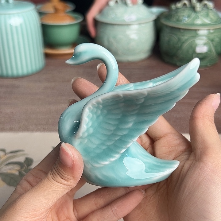 龙泉云间青瓷小米茶器