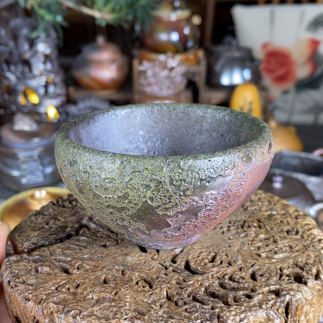 建水紫陶柴烧茶器，开播大漏，0001
