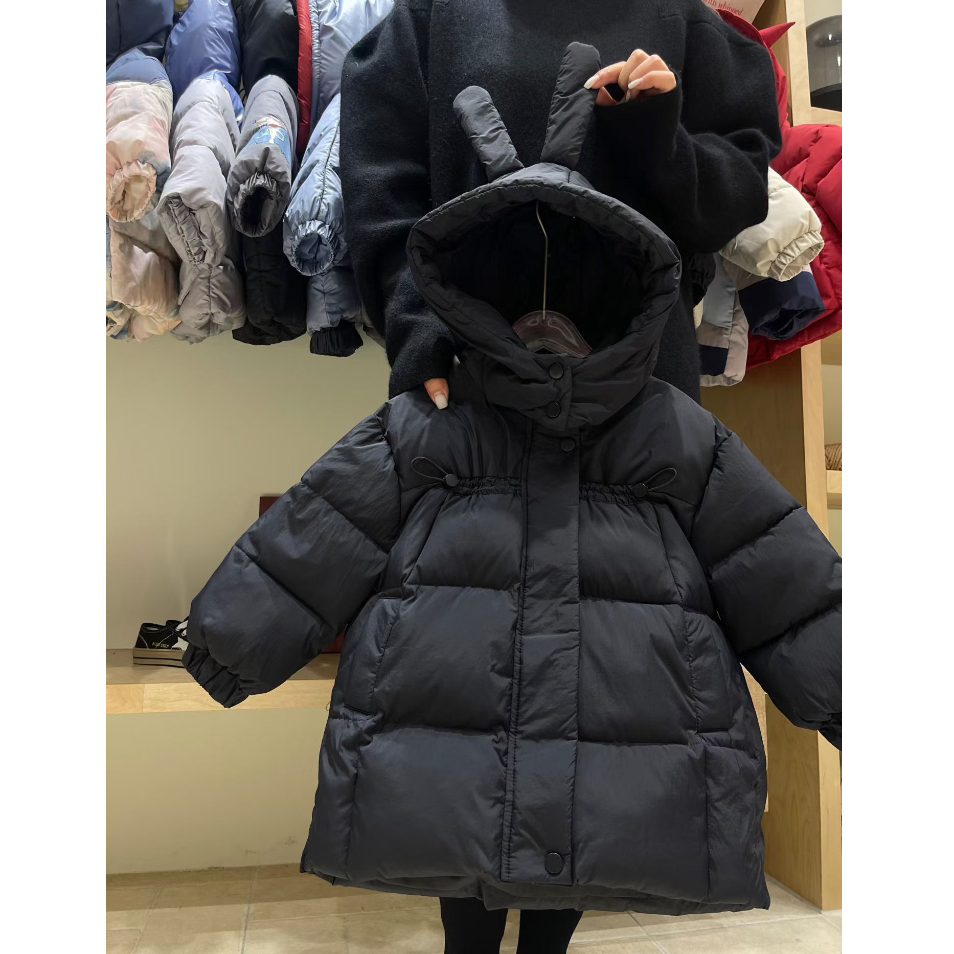 2025年新款女童冬季加厚加绒棉衣外套洋气儿童女冬天保暖棉服潮