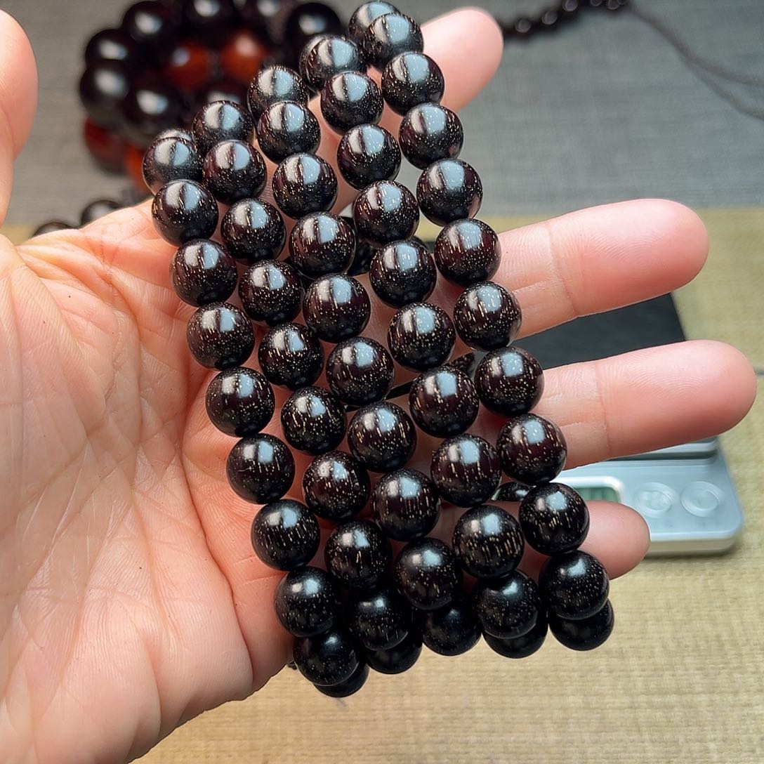 檀香紫檀（小叶紫檀）1.0 108颗 爆星