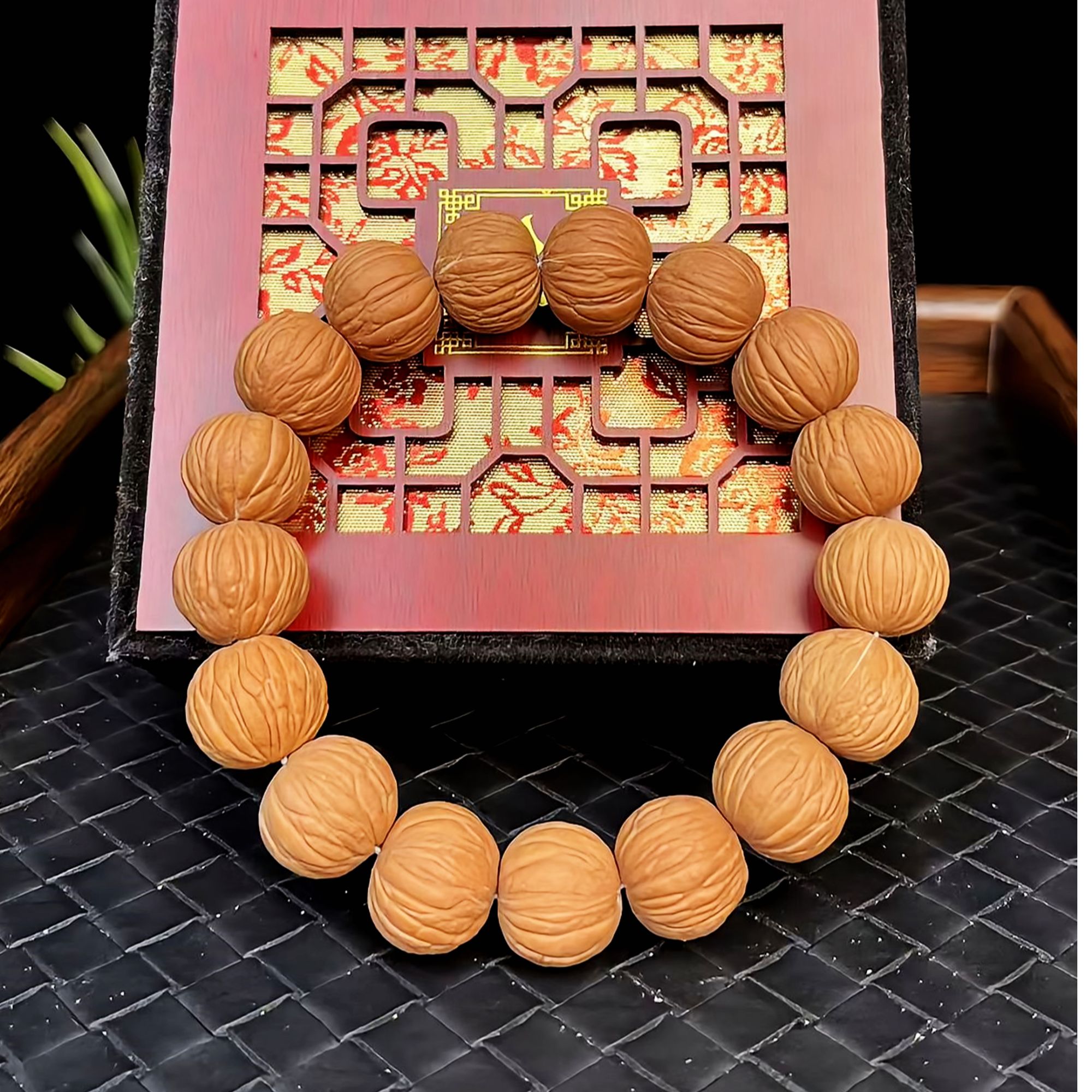 【正圆出品】土豪13-15+猴头手串 原皮原色