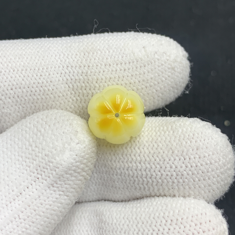 G1012保真原矿俄料尺寸11.7*10.8mm蜜蜡南瓜珠单颗隔珠支持复检