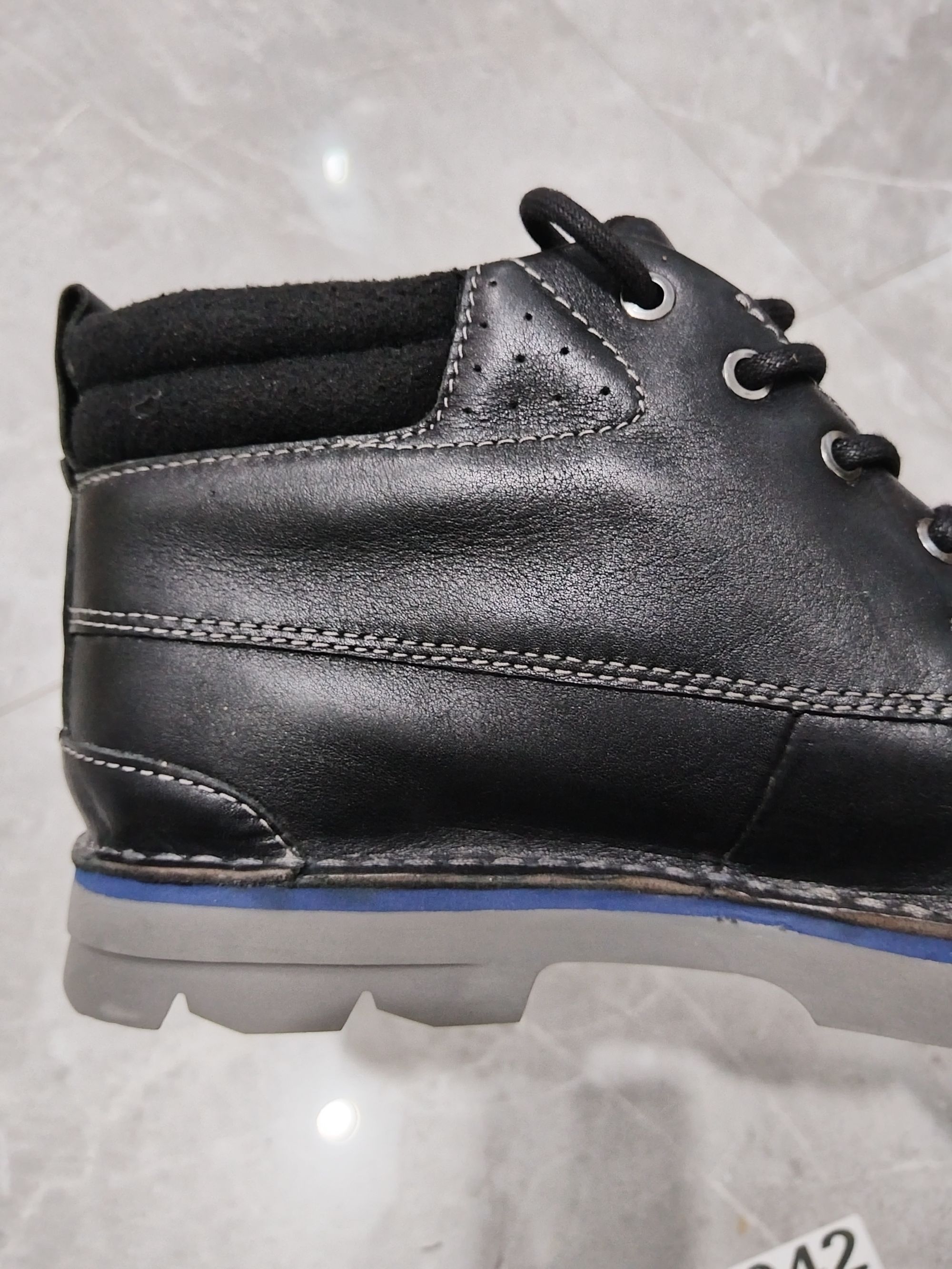 其家皮鞋码中帮黑色工装靴马丁靴皮鞋