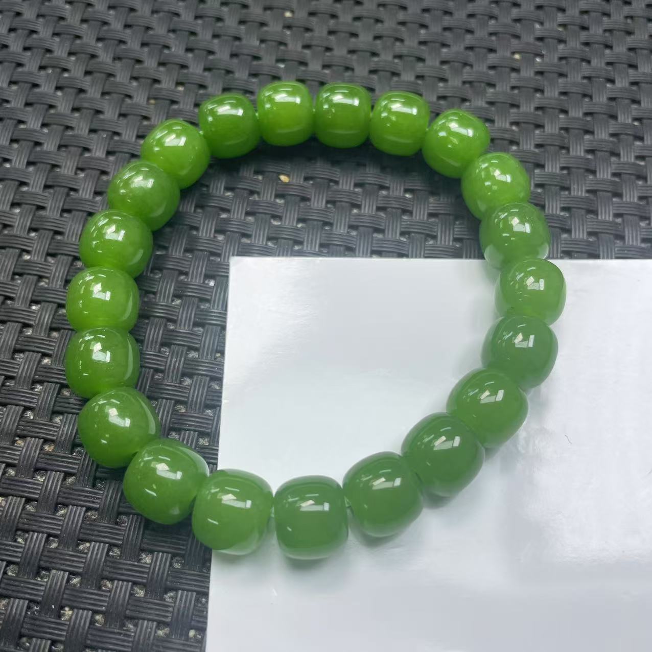 【大喜儿】老型苹果绿10m桶珠手链-1WQ1185