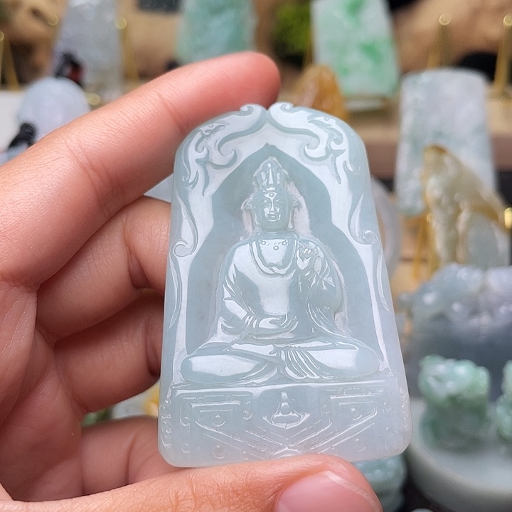 翡翠未镶嵌颈饰天然缅甸翡翠A货