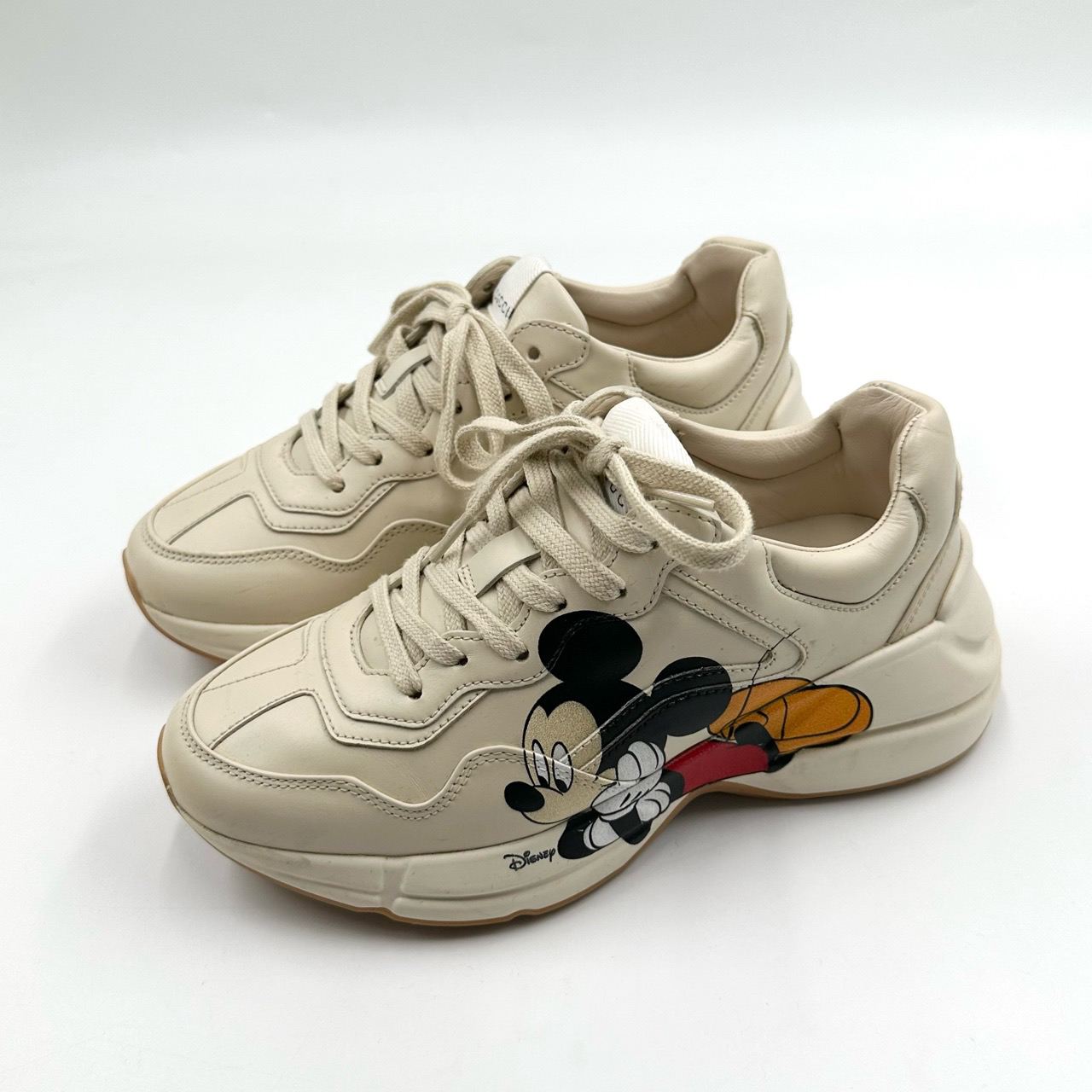 95新 GUCCI/古驰 35.5码/联名迪士尼米老鼠印花老爹鞋/05911