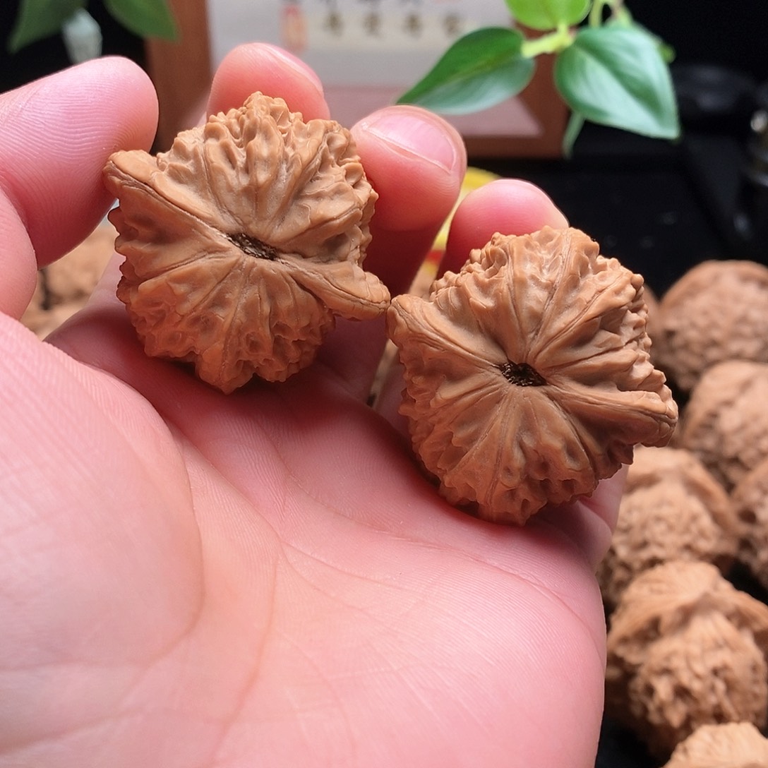 文玩核桃吊坠马老四41矮桩