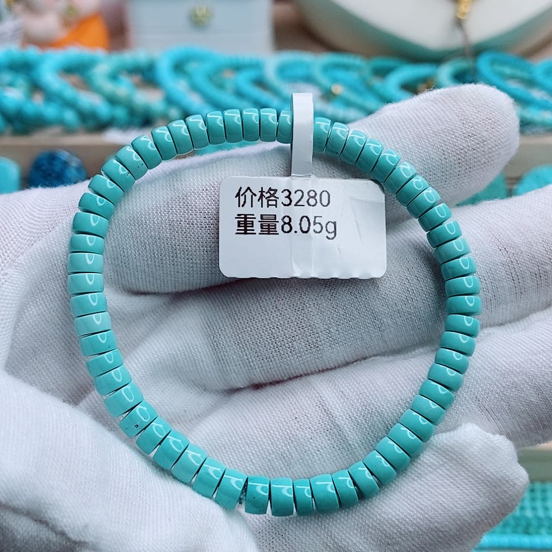 绿松石未镶嵌直切单圈 5+