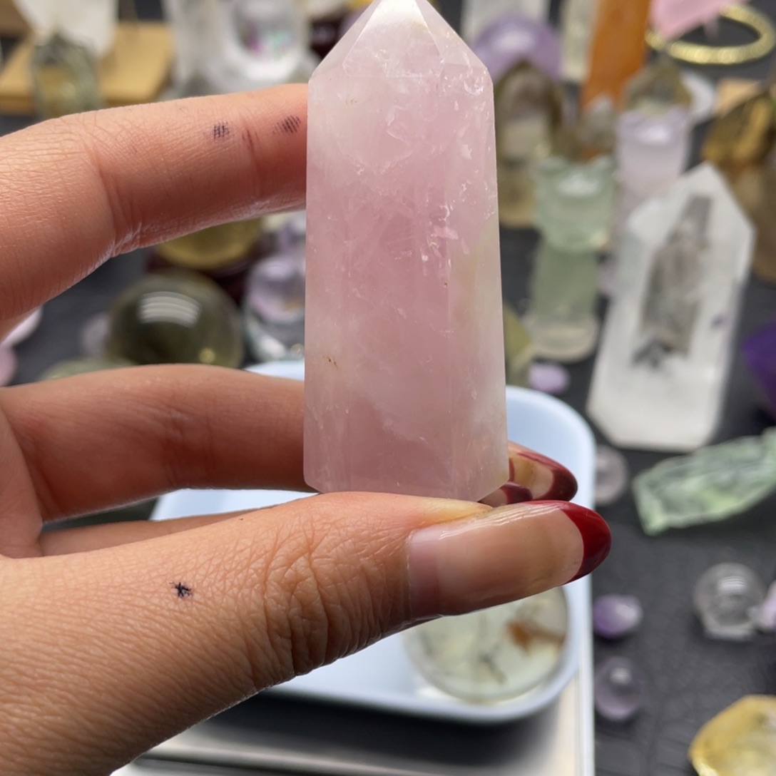 水晶56未镶嵌梦*粉水晶z