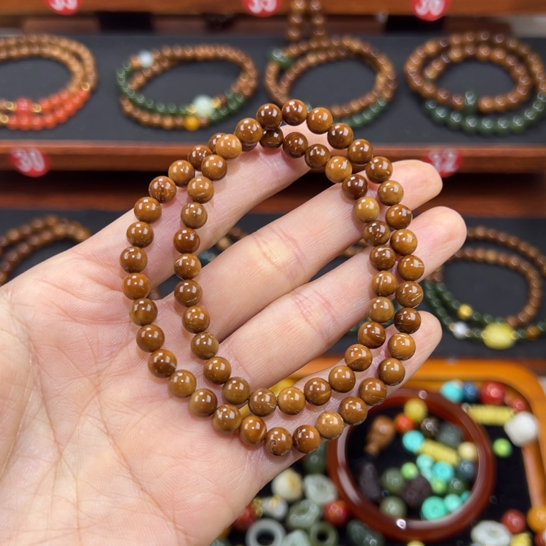 库克手串福利款素珠双圈0.6