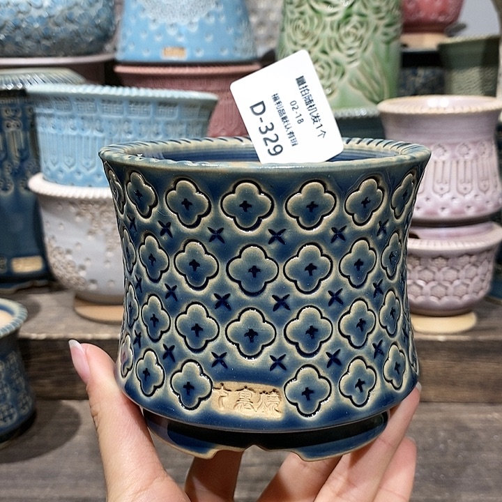 七里烧花盆2-18-329口径8