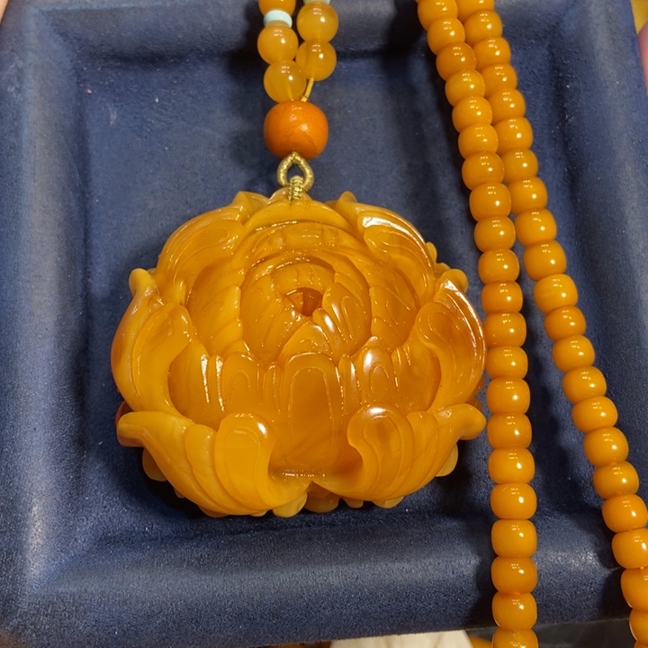 蜜蜡颈饰未镶嵌蜜蜡