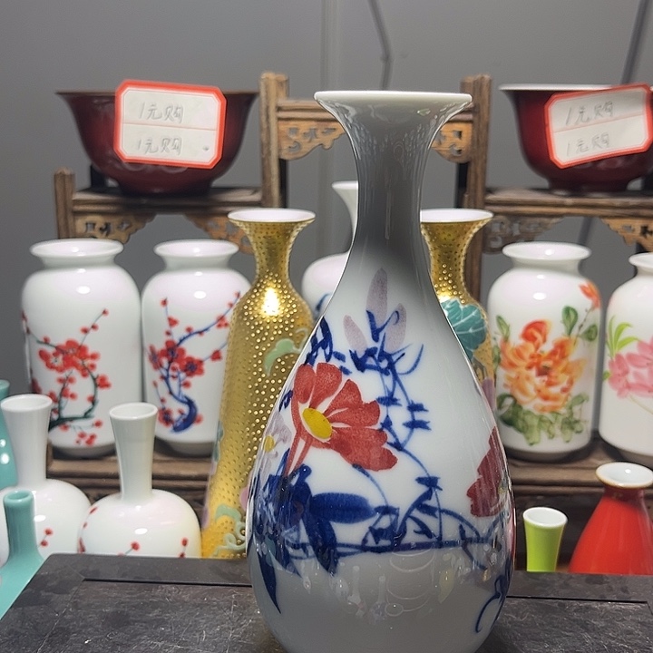 摆件陶景德镇陶瓷高17cm