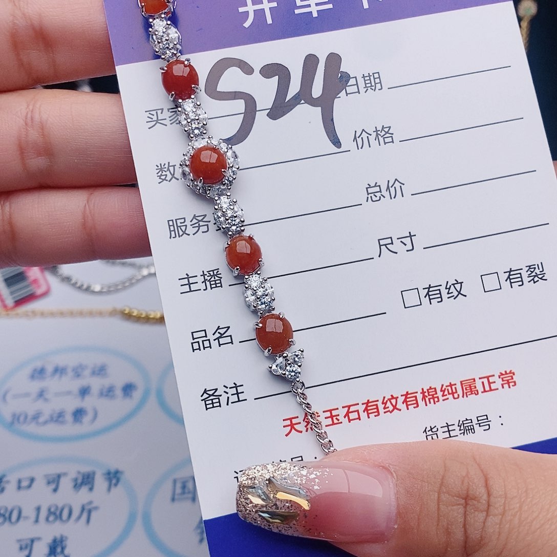 翡翠戒指银S925镶嵌是***i手链