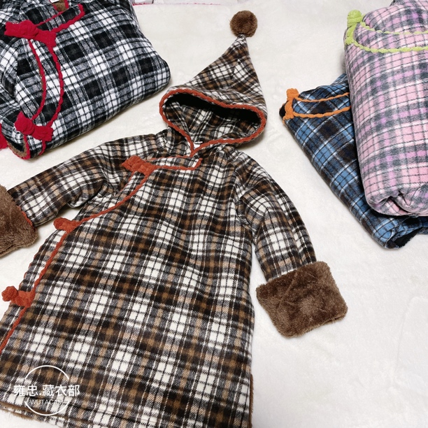 长款儿童精梳呢料大衣#儿童长款藏式大衣毛呢