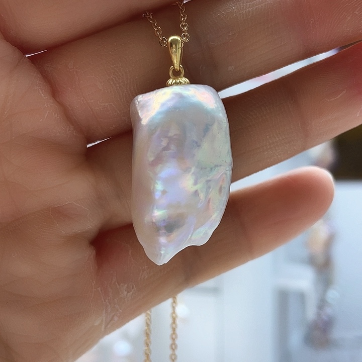 淡水珍珠颈饰银S925镶嵌